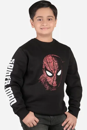 BodyCare Boys Spiderman Printed Fleece Sweatshirt