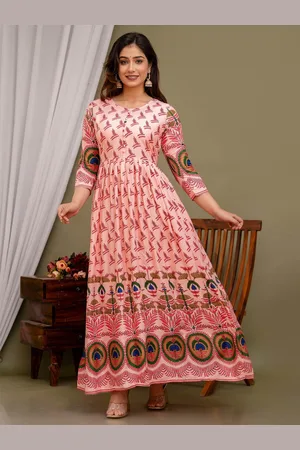 Mialo fashion Paisley Printed Anarkali long Block Print Kurti