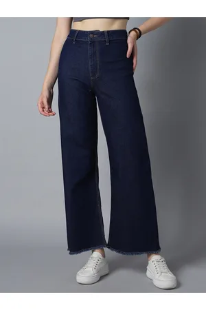 High Star Women Straight Fit High-Rise Clean Look Stretchable Jeans