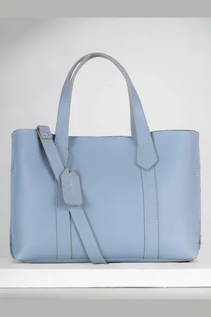 Mast & Harbour Blue Buckle Detail PU Structured Handheld Bag