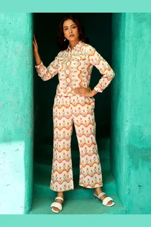 Jaipur Printed Pure Cotton Top With Palazzo