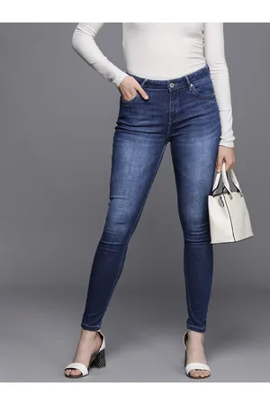 Kenneth Cole Women Skinny Fit High-Rise Light Fade Stretchable Jeans