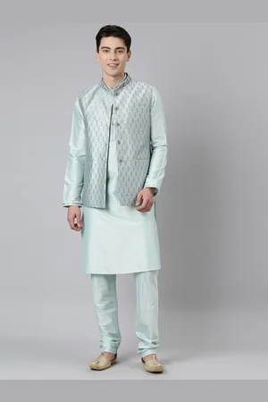 TheEthnic.Co Printed Woven Nehru Jacket