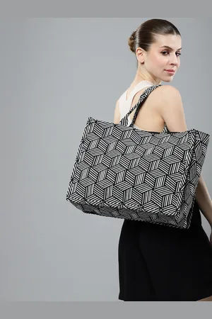 Mast & Harbour Geometric Printed Oversized Shopper Tote Bag