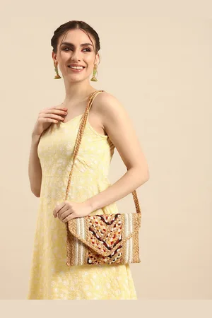 Sangria Embroidered Structured Sling Bag