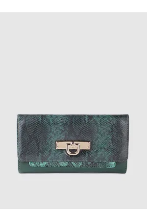 Lino Perros Women Snakeskin Print Three Fold Wallet