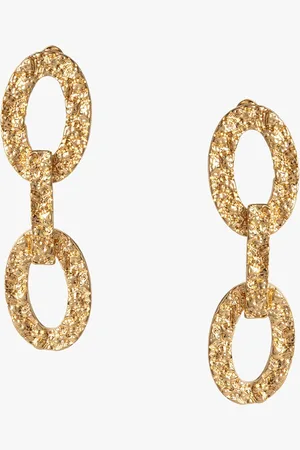 Kazo Gold-Plated Contemporary Drop Earrings