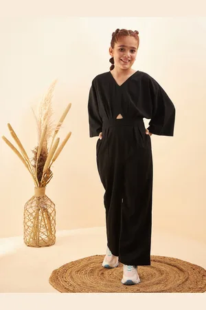 Cherry & Jerry Girls V-Neck Cut-Out Detail Basic Jumpsuit