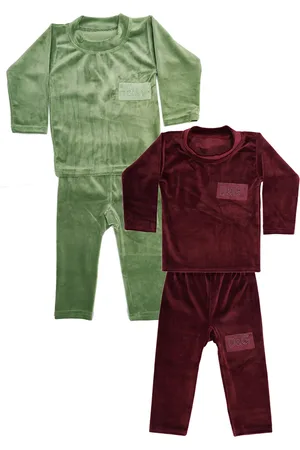 MANZON Kids Pack Of 2 Round Neck T-shirt with Trousers