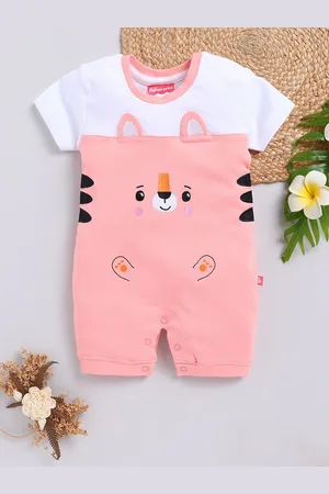 Moms Love Infant Boys Printed Cotton Rompers