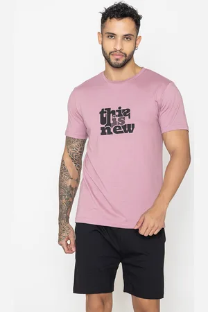 Bonjour Men Pure Cotton Printed T-Shirt & Shorts Co-Ords Set