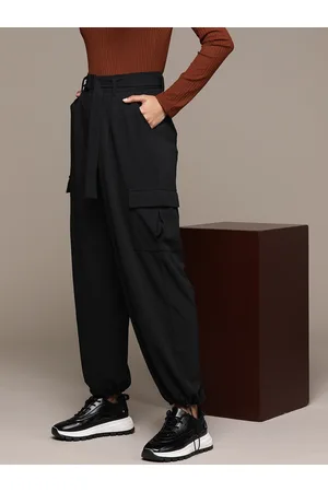 Buy Roadster Women Olive Green Regular Fit Solid Regular Trousers - Trousers  for Women 2436709 | Myntra