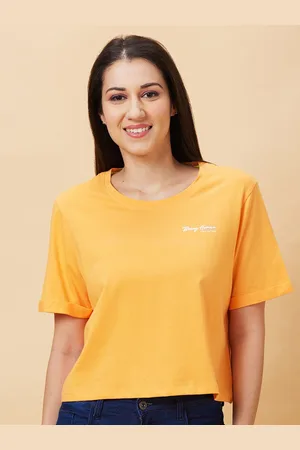 Being Human Round Neck Short Sleeves Crop Boxy T-shirt