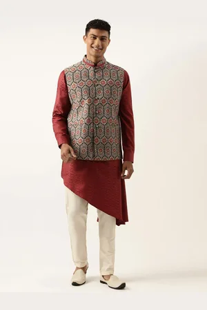 TheEthnic.Co Ethnic Motifs Printed Nehru Jacket