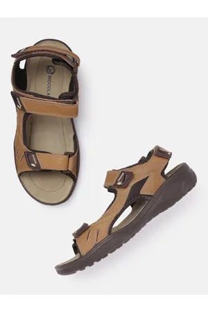 Woodland Men Open-Toe Leather Comfort Sandals