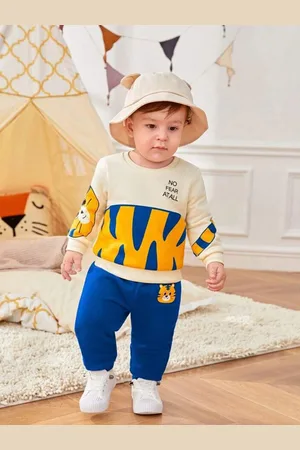 Googo Gaaga Boys Printed Pure Cotton Sweatshirt with Trousers