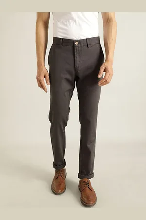 Indian Terrain Men Brooklyn Slim Fit Mid-Rise Chinos Trousers