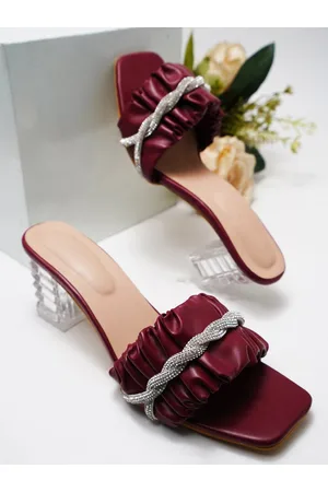 TRY ME Embellished Block Heels