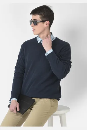 Crimsoune Club Men Navy Blue Pullover