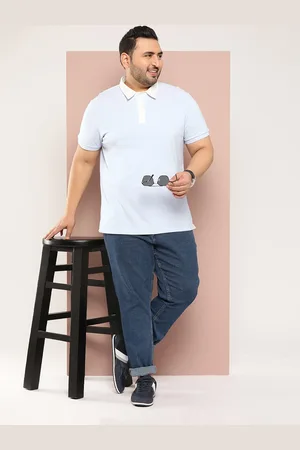 Sztori Men Plus Size Polo Collar Pure Cotton T-shirt