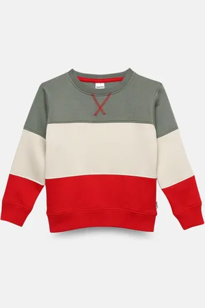 mackly Boys Colourblocked Cotton Pullover