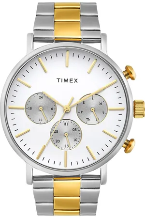 Timex Brass Dial Stainless Steel Bracelet Style Straps Analogue Watch