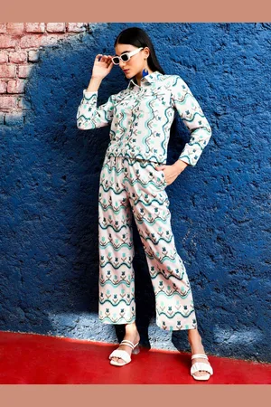Jaipur Printed Pure Cotton Shirt With Trousers