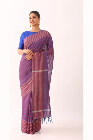 Taneira Striped Zari Bhagalpuri Saree