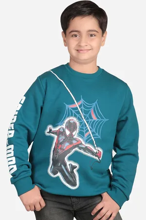 BodyCare Boys Spiderman Printed Fleece Sweatshirt