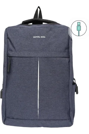 Royal Son Blue Backpack with USB Charging Port