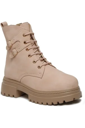 VALIOSAA Women Heeled Buckle Detail Mid-Top Regular Boots