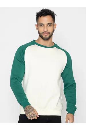 Bonjour Round Neck Raglan Sleeves Cotton Sweatshirt
