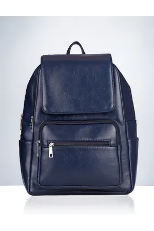 Mast & Harbour Women Blue PU Backpack -Up to 15 inch