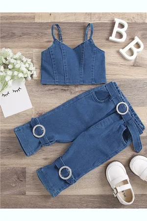 Stylecast Girls Shoulder Straps Pure Cotton Clothing Set
