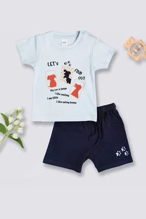 Moms Love Boys Printed Cotton Clothing Set