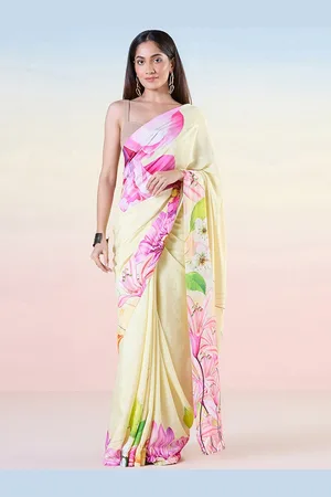 Liva Floral Printed Liva Saree