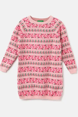Benetton Girl Round Neck Sweater Dress