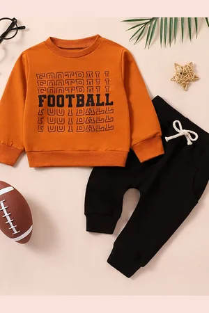 Stylecast Girls Brown & Black Printed Sweatshirt with Trousers