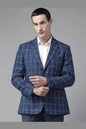 Park Avenue Checked Notched Lapel Blazer