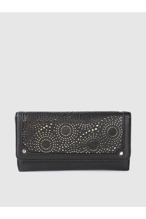 Lino Perros Women Laser Cut Detail Three Fold Wallet