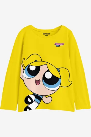 BONKIDS Girls Typography Printed Cotton T-shirt