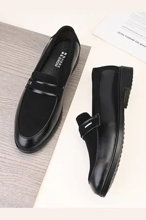 HERE&NOW Men Round Toe Slip-On Loafers Shoes