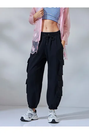 Buy Women's Off White Oversized Cargo Parachute Pants Online at Bewakoof