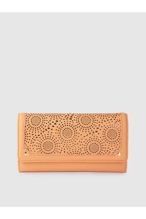 Lino Perros Women Laser Cut Detail Three Fold Wallet