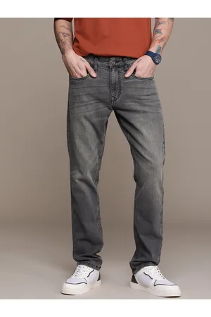 WROGN Men Straight Fit Light Fade Stretchable Jeans