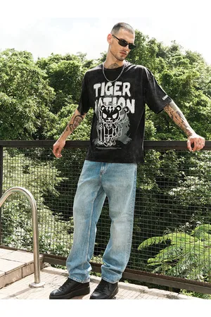 Bonkers Corner Typography Printed Round Neck Cotton Oversized T-shirt