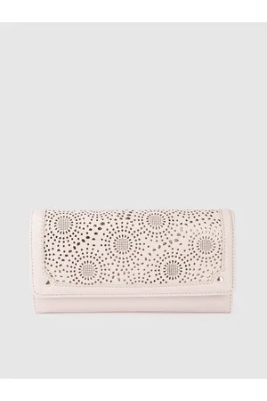Lino Perros Women Laser Cut Detail Three Fold Wallet