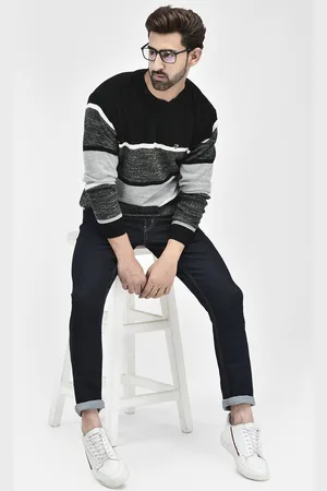 Crimsoune Club Colourblocked Acrylic Pullover