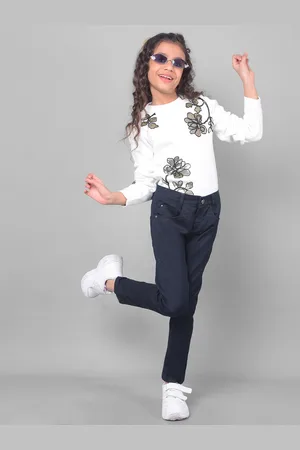 Crimsoune Club Girls Mid Rise Stretchable Jeans