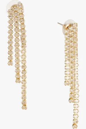 Kazo Gold-Plated Contemporary Drop Earrings